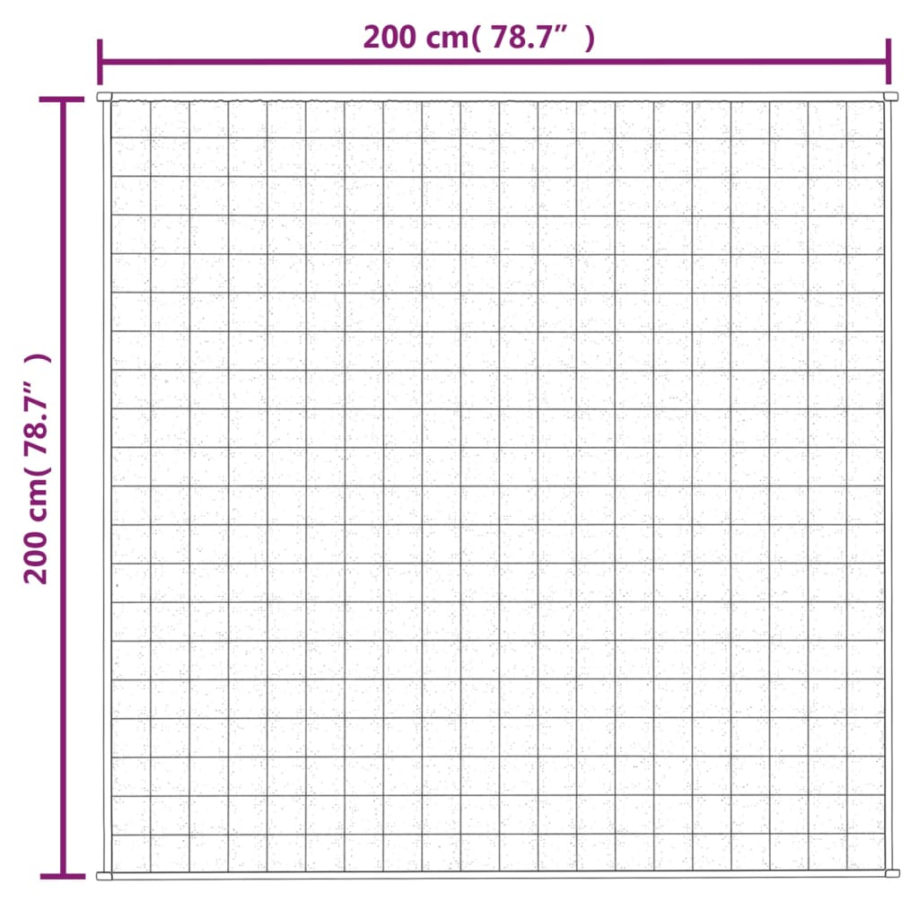 vidaXL Þyngdarteppi Blátt 200x200 cm 13 kg Efni