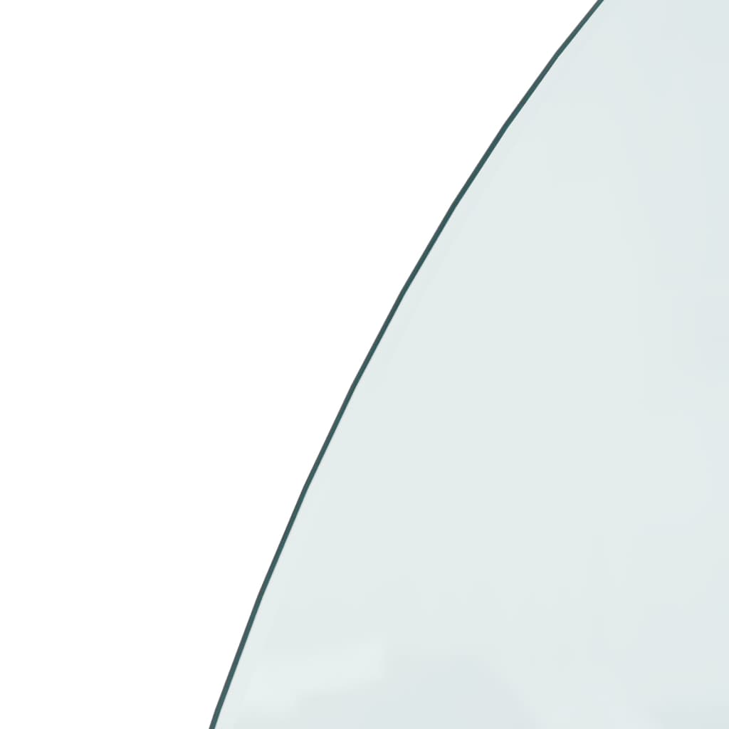 vidaXL Glerplata fyrir Arinn Hálfhringlaga 1000x600 mm
