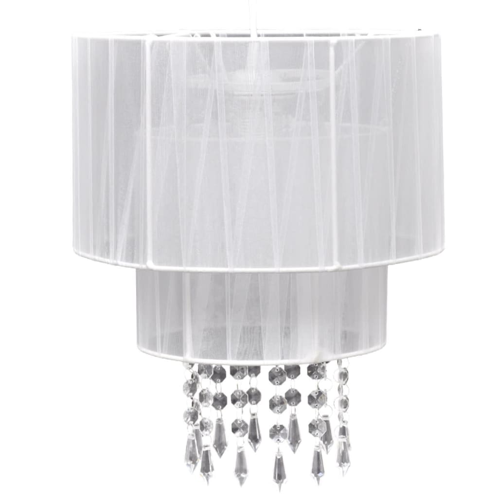 240681 Pendant Ceiling Lamp Chandelier Crystal White