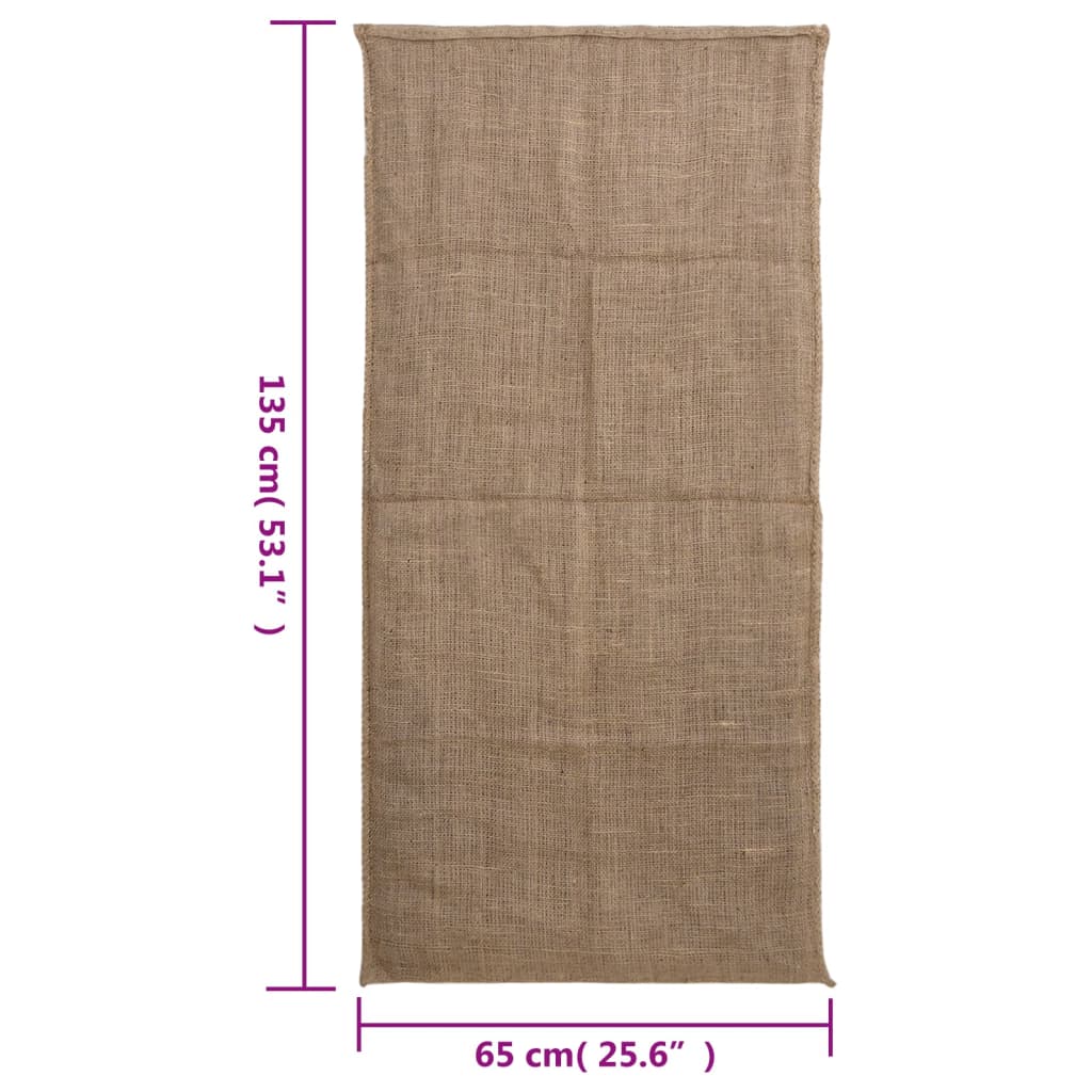 vidaXL Jútusekkir 5 stk. 65x135 cm 100% Júta 220 g/fm