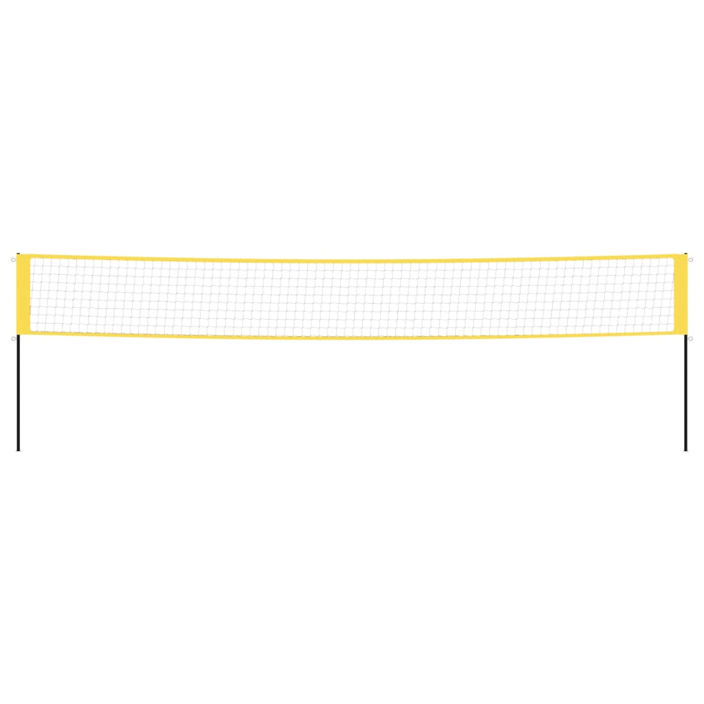 vidaXL Badmintonnet Gult og Svart 600x155 cm PE Efni