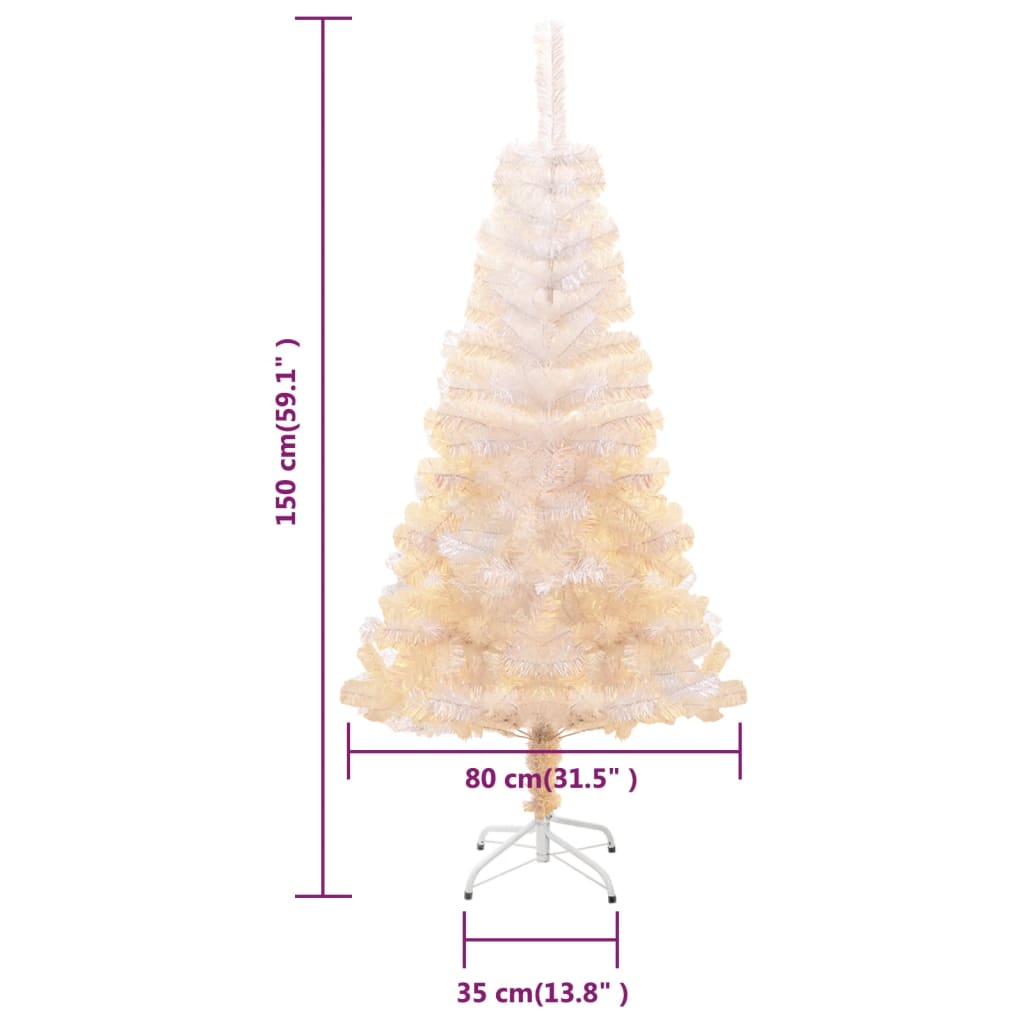 vidaXL Gervijólatré með Litríkum Greinum Hvítt 150 cm PVC