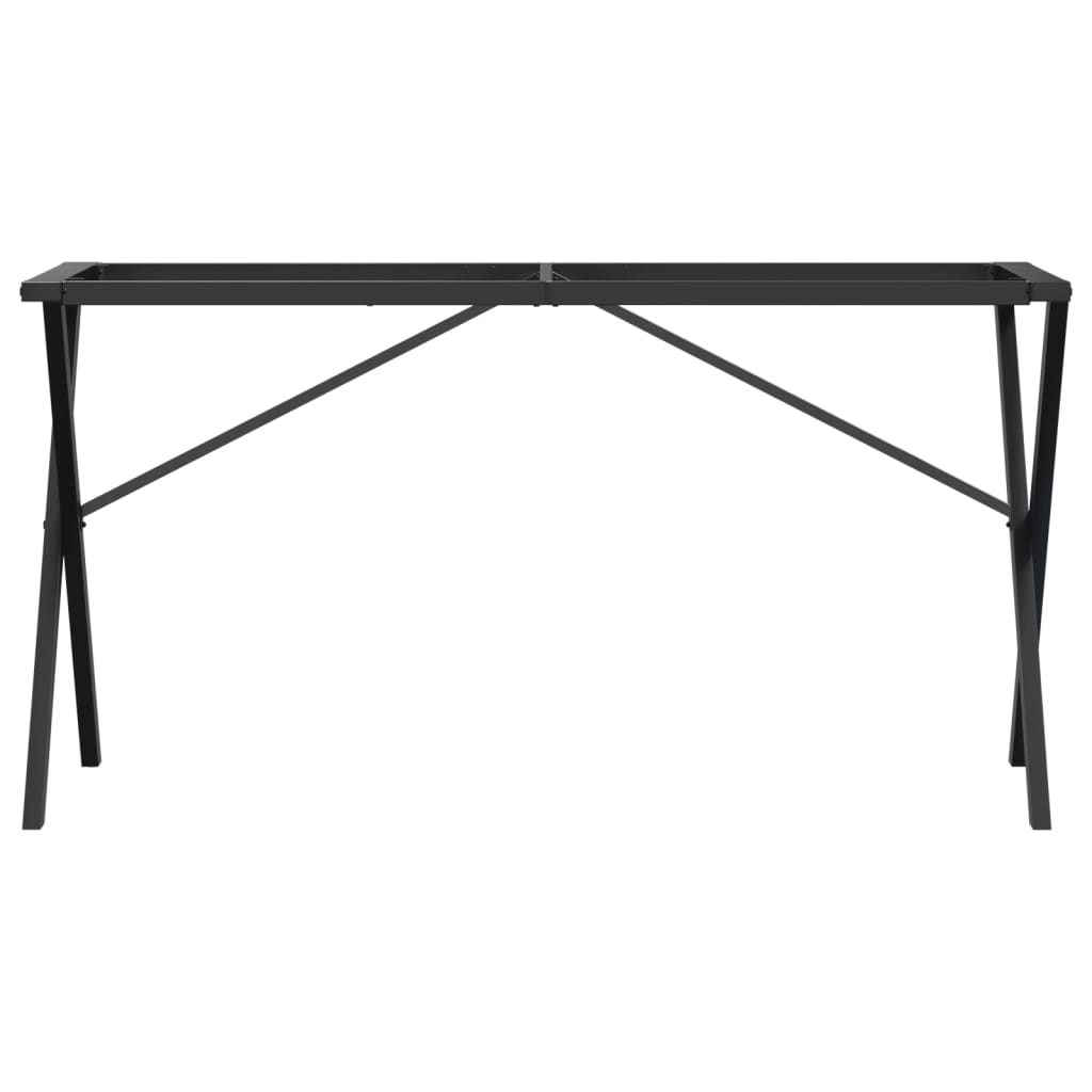 vidaXL Borðfætur fyrir Borðstofuborð X-Frame 120x60x73 cm Steypujárn