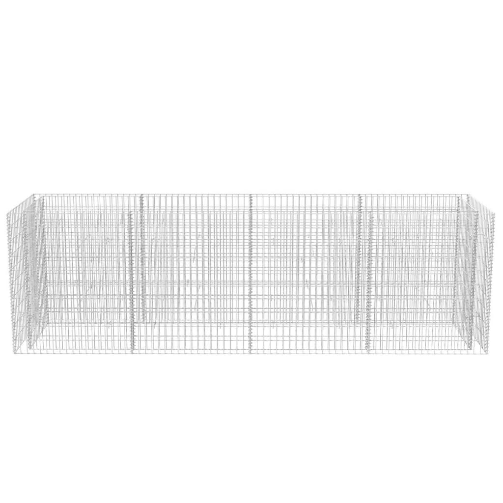 vidaXL Gabion Grjótkassi Upphækkað Beð Stál 360 x 90 x 100 cm