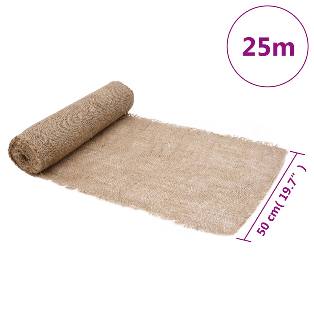 vidaXL Jútustrangi 0,5x25 m 100% Júta 200 g/fm