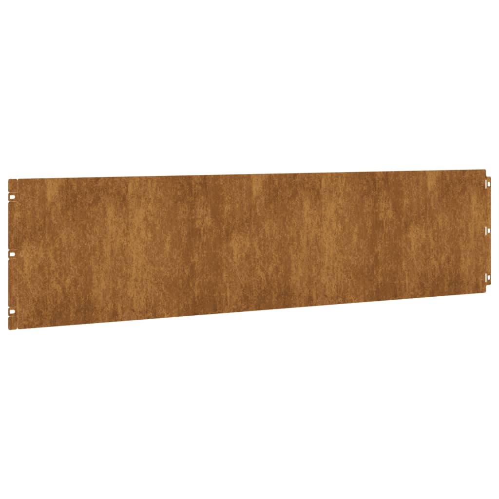 vidaXL Garðkantar 10 stk. 25x103 cm Sveigjanlegt Corten-stál