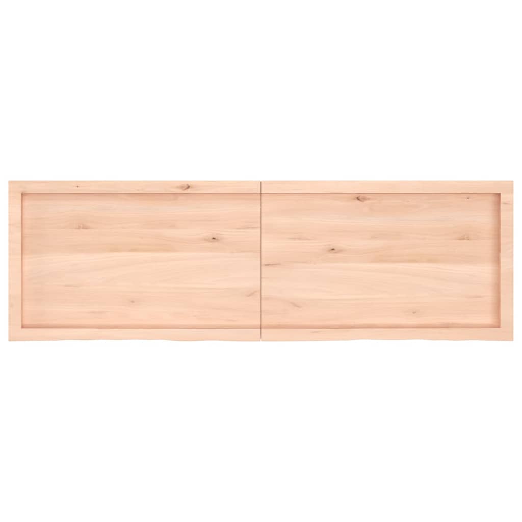 vidaXL Borðplata 160x50x(2-4) cm Ómeðhöndluð Gegnheil Eik