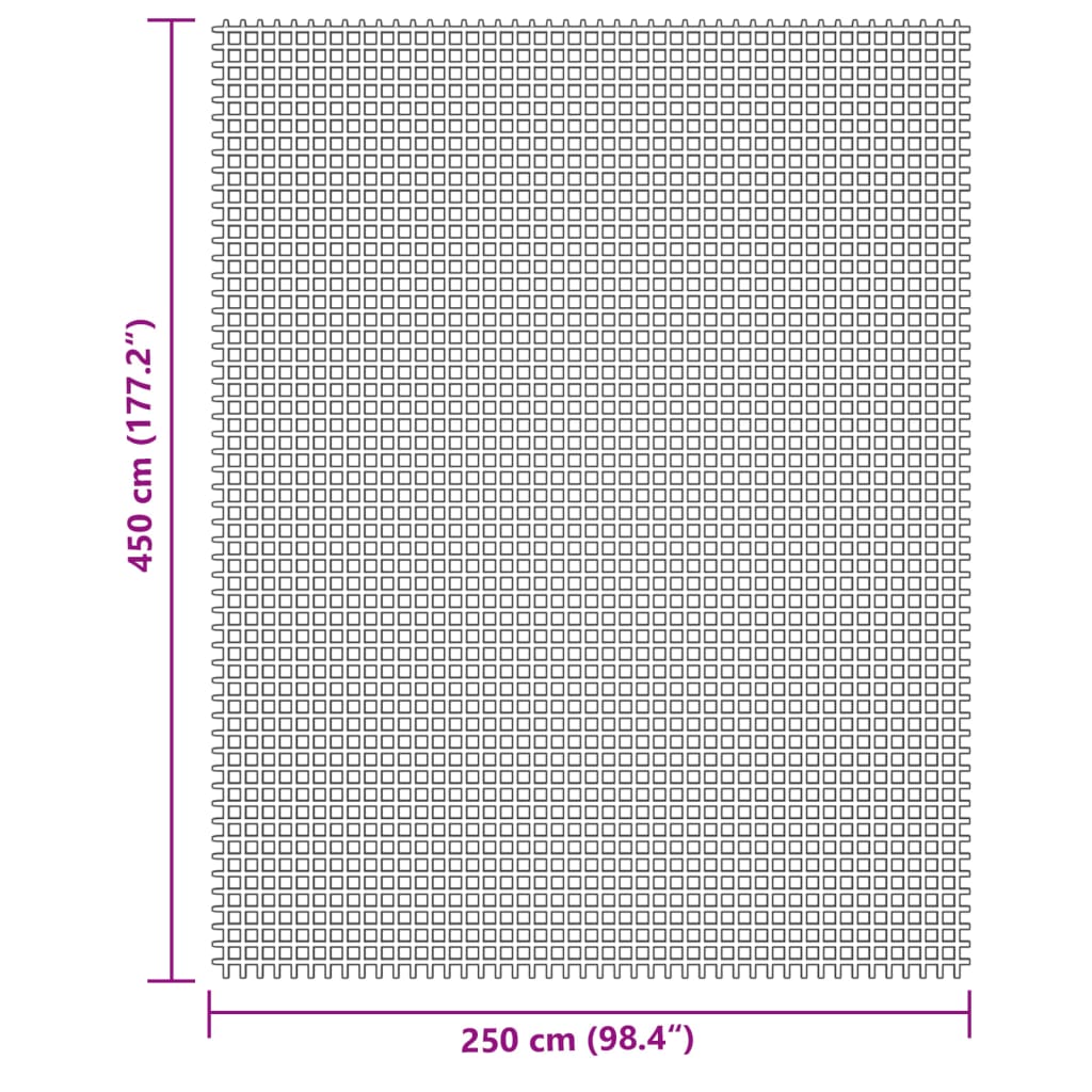 vidaXL Útilegumotta Ljósgrá 4,5x2,5 m