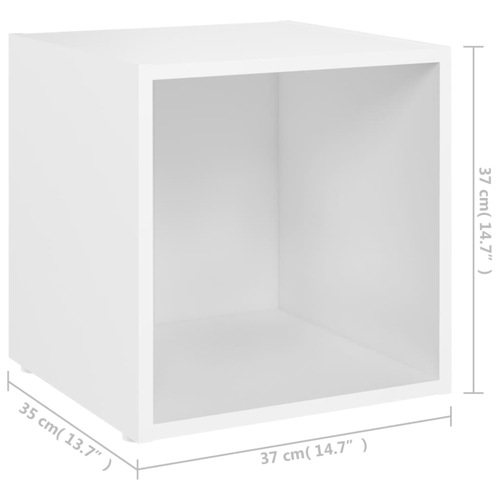 805499 vidaXL TV Cabinets 2 pcs White 37x35x37 cm Chipboard