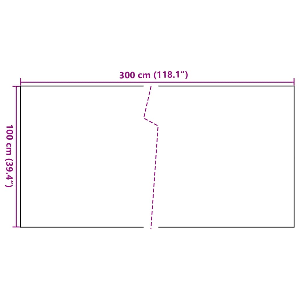 vidaXL Svalaskilrúm Brúnt og Svart 300x100 cm Pólýrattan