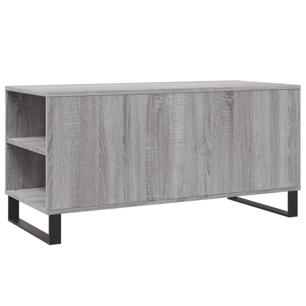 vidaXL Sófaborð Grátt Sonoma 102x44,5x50 Samsettur Viður