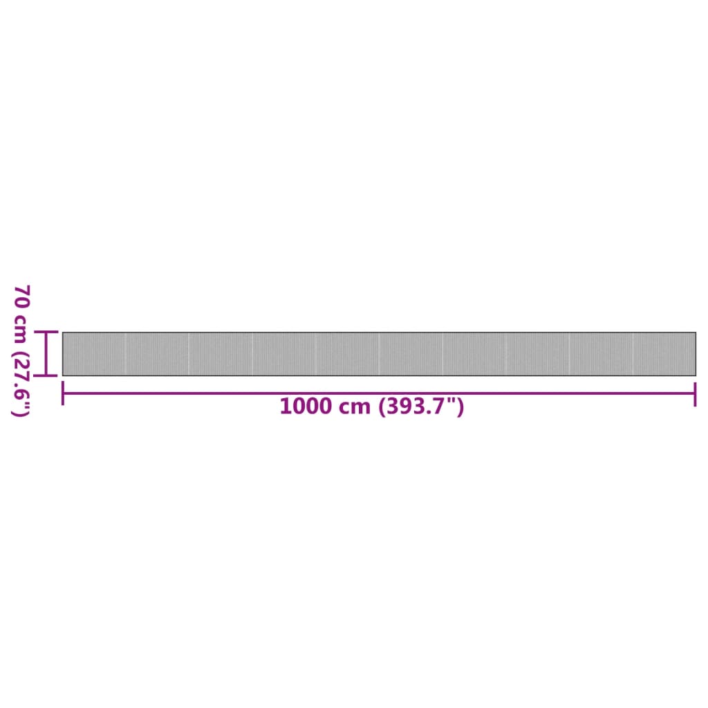 vidaXL Motta Rétthyrnd Náttúruleg 70x1000 cm Bambus