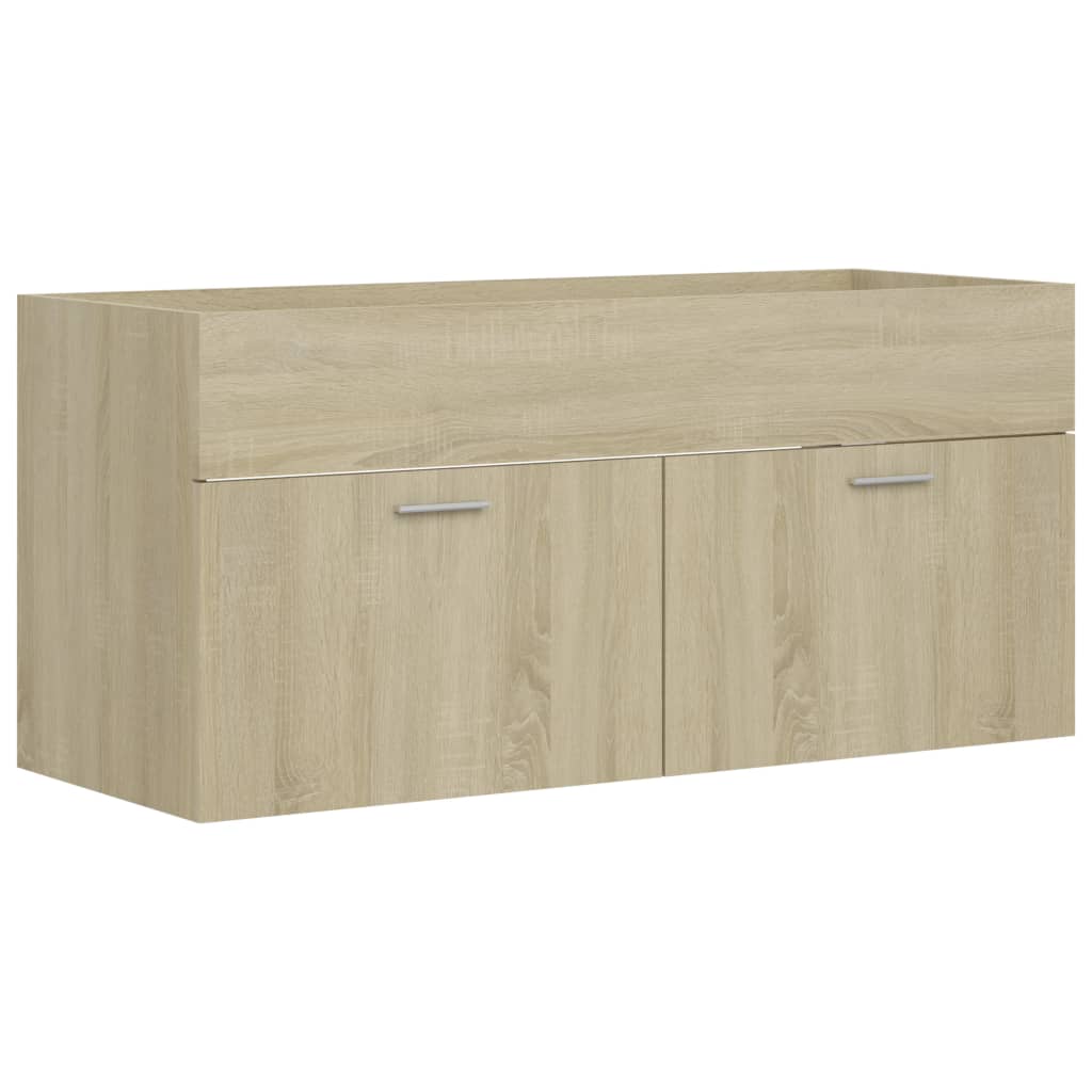 804677 vidaXL Sink Cabinet Sonoma Oak 100x38,5x46 cm Chipboard