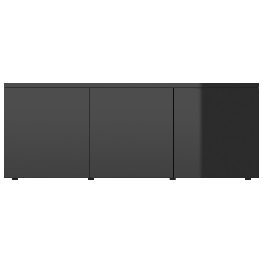 801866 vidaXL TV Cabinet High Gloss Black 80x34x30 cm Chipboard