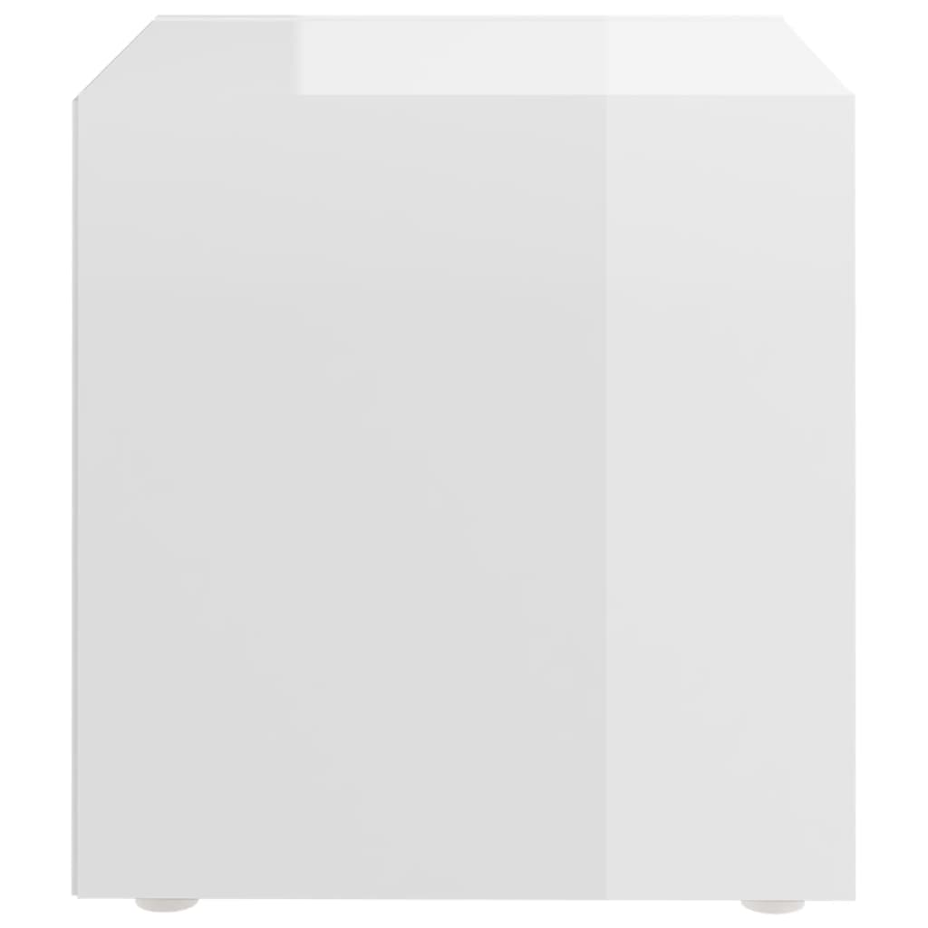 805516 vidaXL TV Cabinet High Gloss White 37x35x37 cm Chipboard