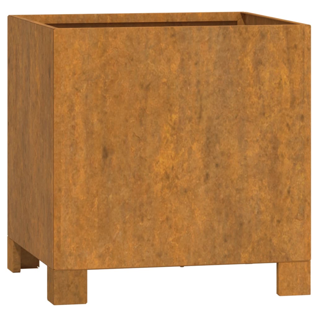 vidaXL Gróðursetningu með fótum Rusty 32x30x33 cm Corten Stál