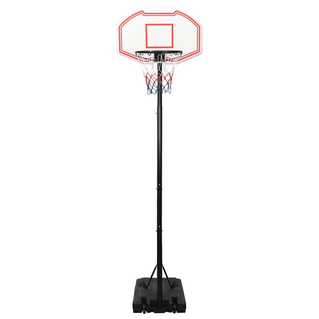 vidaXL körfuboltastandur Hvítur 282-352 cm Pólýeten