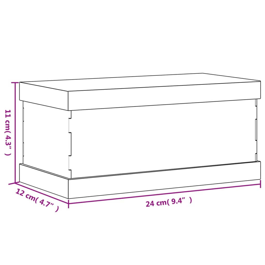 vidaXL Sýningarkassi Gegnsætt 24x12x11 cm Akrýl