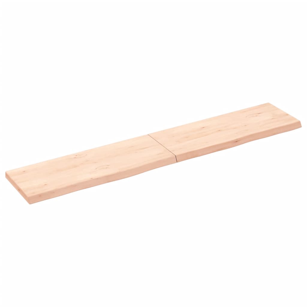 vidaXL Vegghilla 160x30x(2-4) cm Ómeðhöndlaður Gegnheill Eikarviður