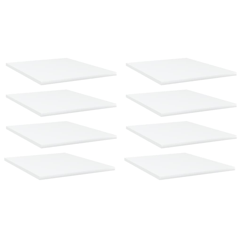 805187 vidaXL Bookshelf Boards 8 pcs White 40x50x1,5 cm Chipboard