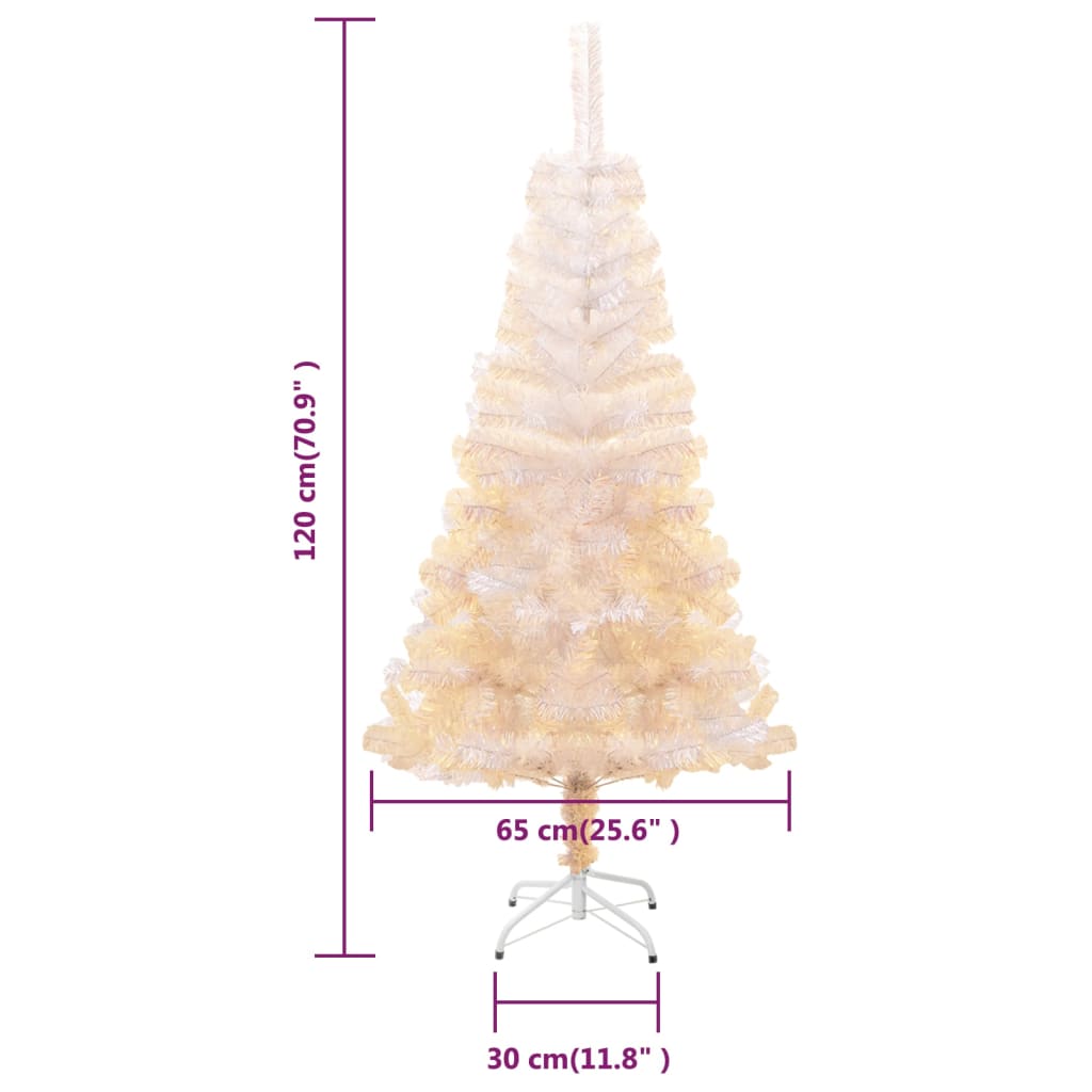 vidaXL Gervijólatré með Litríkum Greinum Hvítur 120 cm PVC