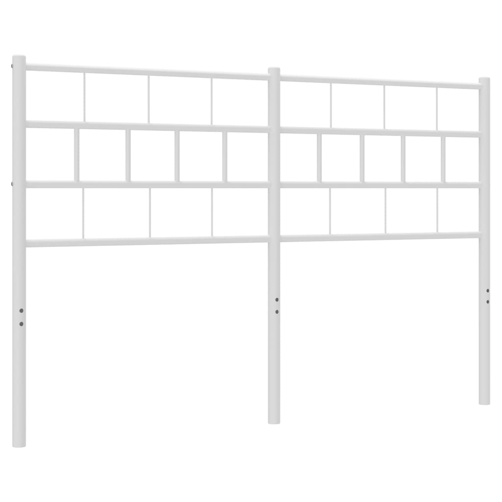 vidaXL Höfuðgafl úr Málmi Hvítur 150 cm