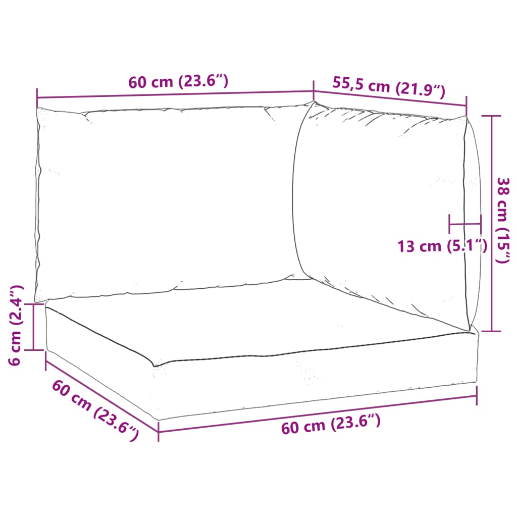 315075 vidaXL Pallet Sofa Cushions 3 pcs Bright Green Fabric