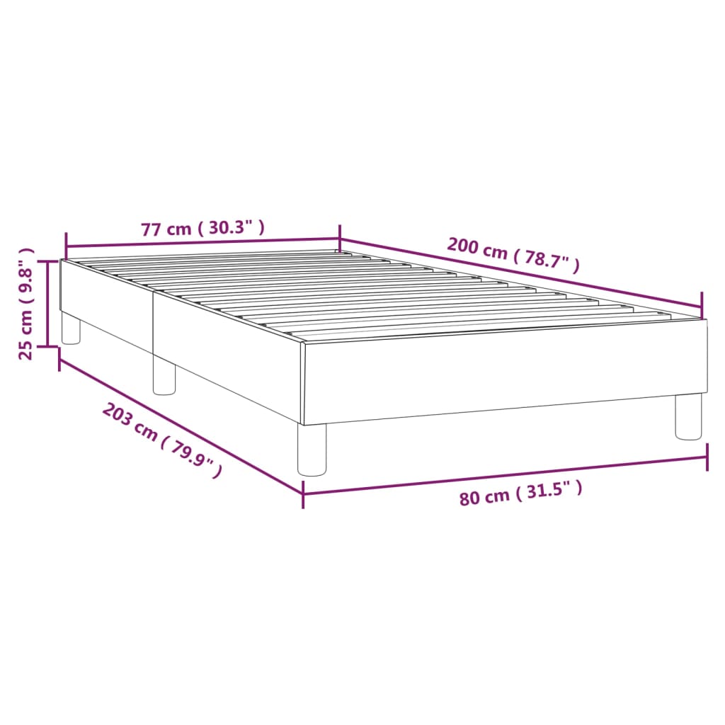 vidaXL Rúmgrind Mógrár 80x200 cm Áklæði