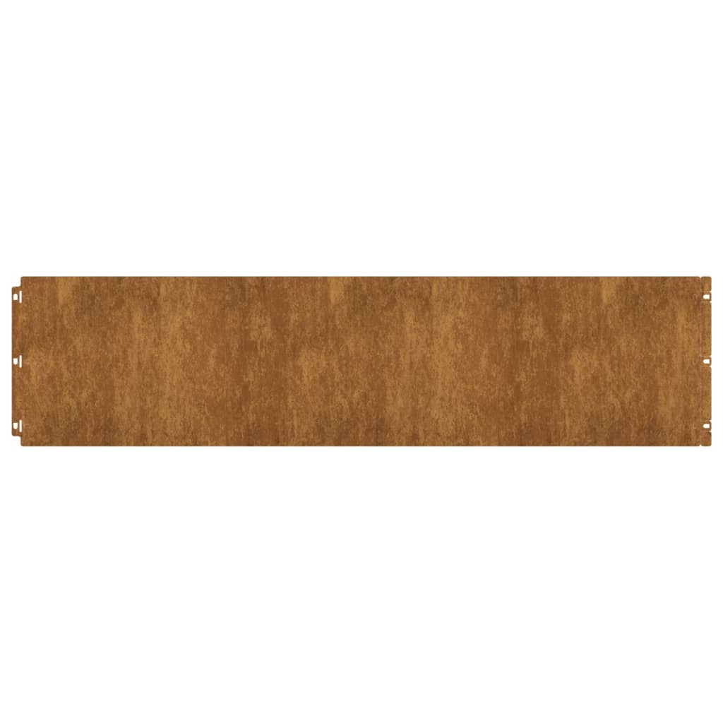 vidaXL Garðkantar 10 stk. 25x103 cm Sveigjanlegt Corten-stál