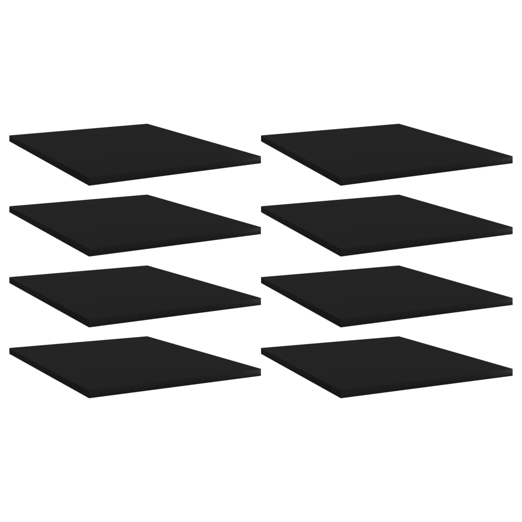 805189 vidaXL Bookshelf Boards 8 pcs Black 40x50x1,5 cm Chipboard