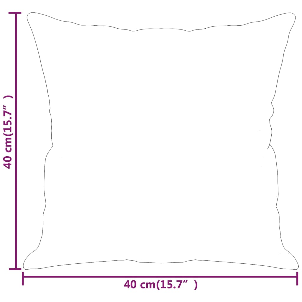 vidaXL Skrautpúðar 2 stk 40x40 cm Gulur Flauel