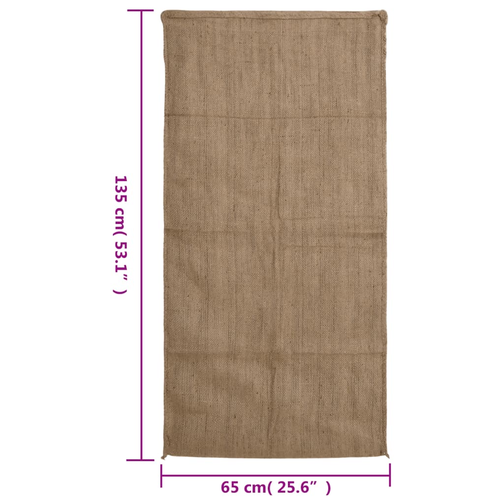 vidaXL Jútusekkir 10 stk. 65x135 cm 100% Júta 340 g/fm