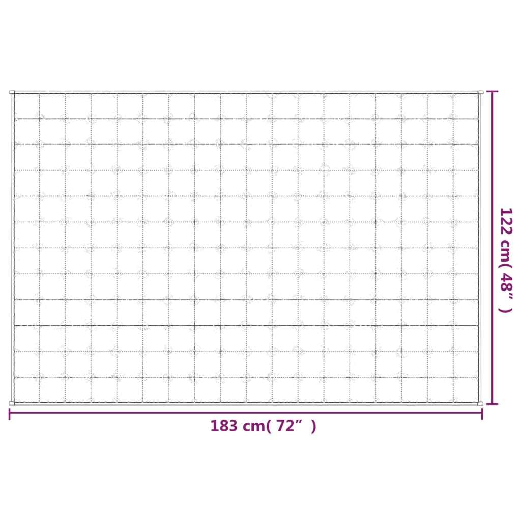 vidaXL Þyngd teppi Grátt 122x183 cm 5 kg Efni