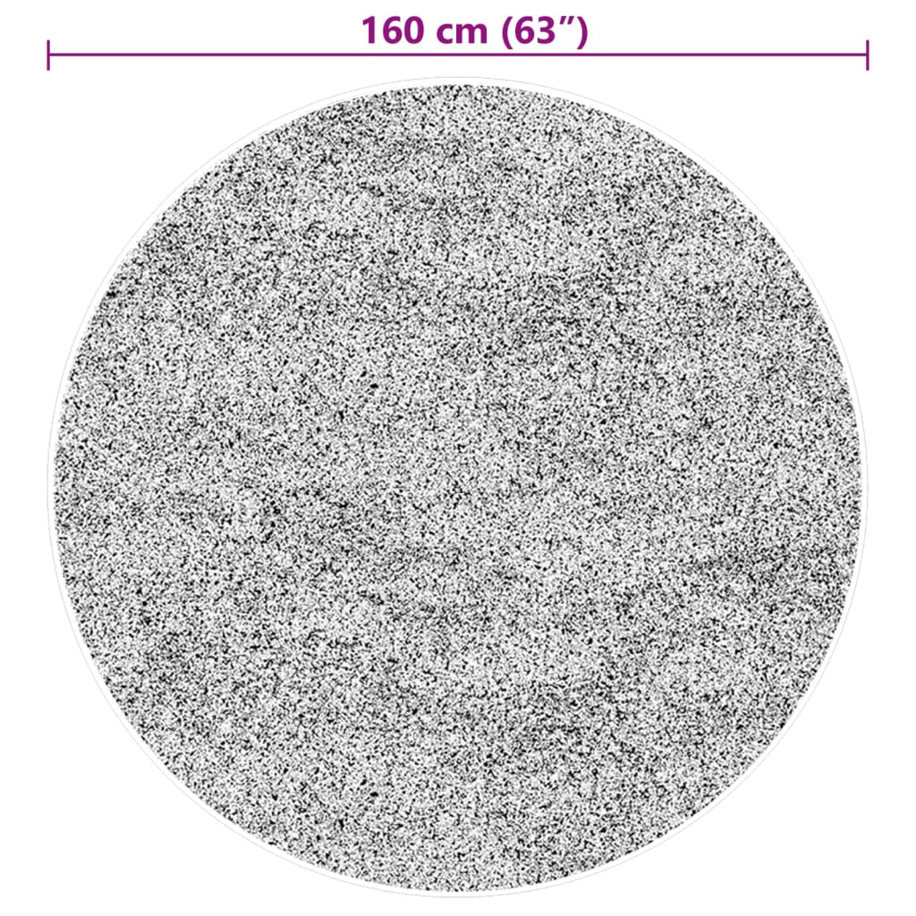 vidaXL Motta „HUARTE" Stutt Flos og Þvoanleg Rauð Ø 160 cm