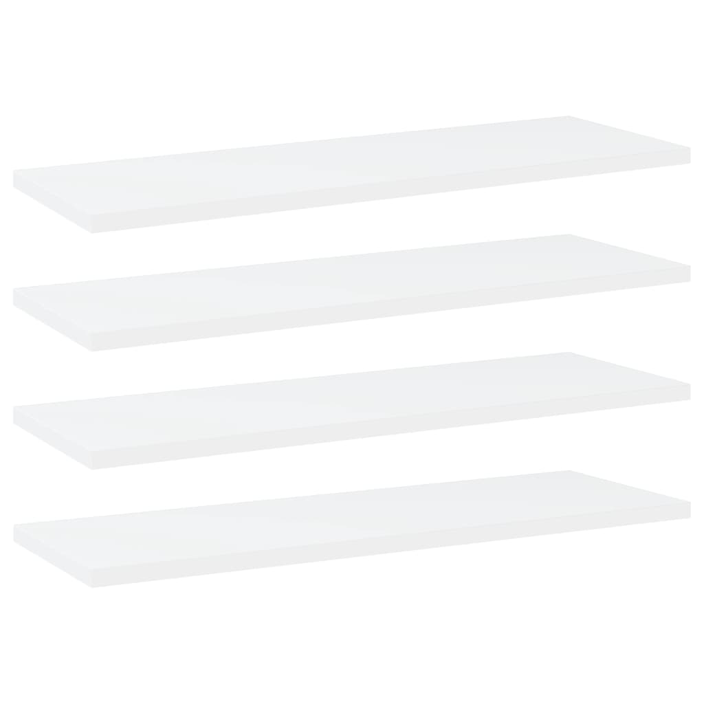 805218 vidaXL Bookshelf Boards 4 pcs White 60x20x1,5 cm Chipboard