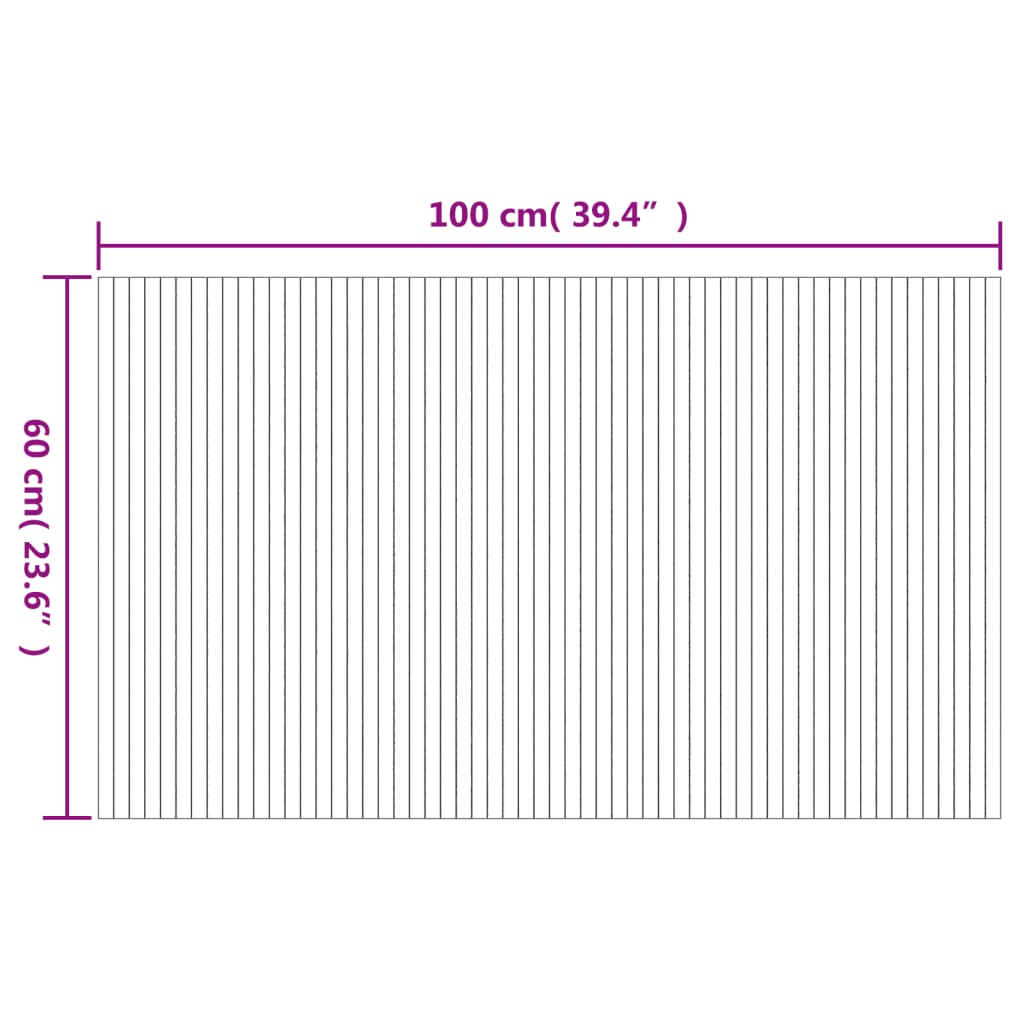 vidaXL Motta Ferhyrnd Brún 60x100 cm Bambus