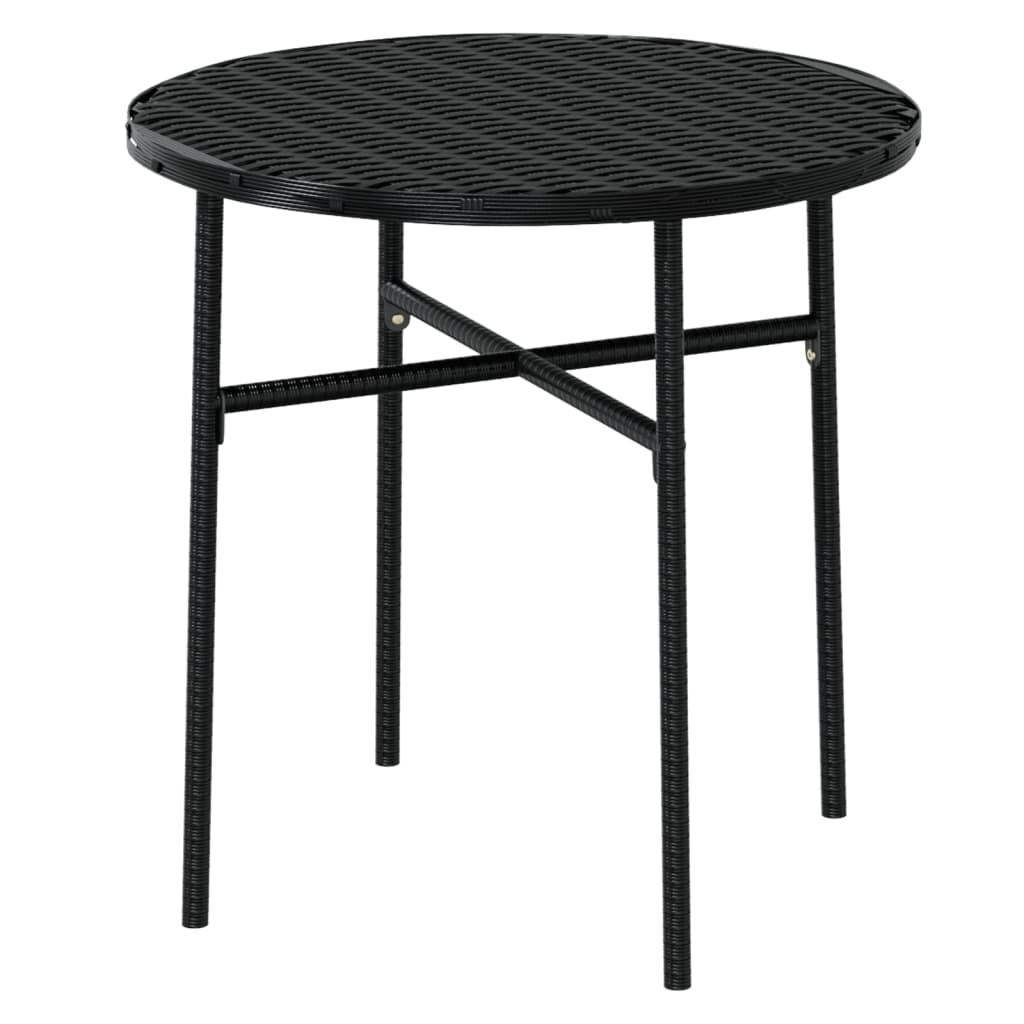 vidaXL 3ja garðborðstofusett Poly Rattan Black