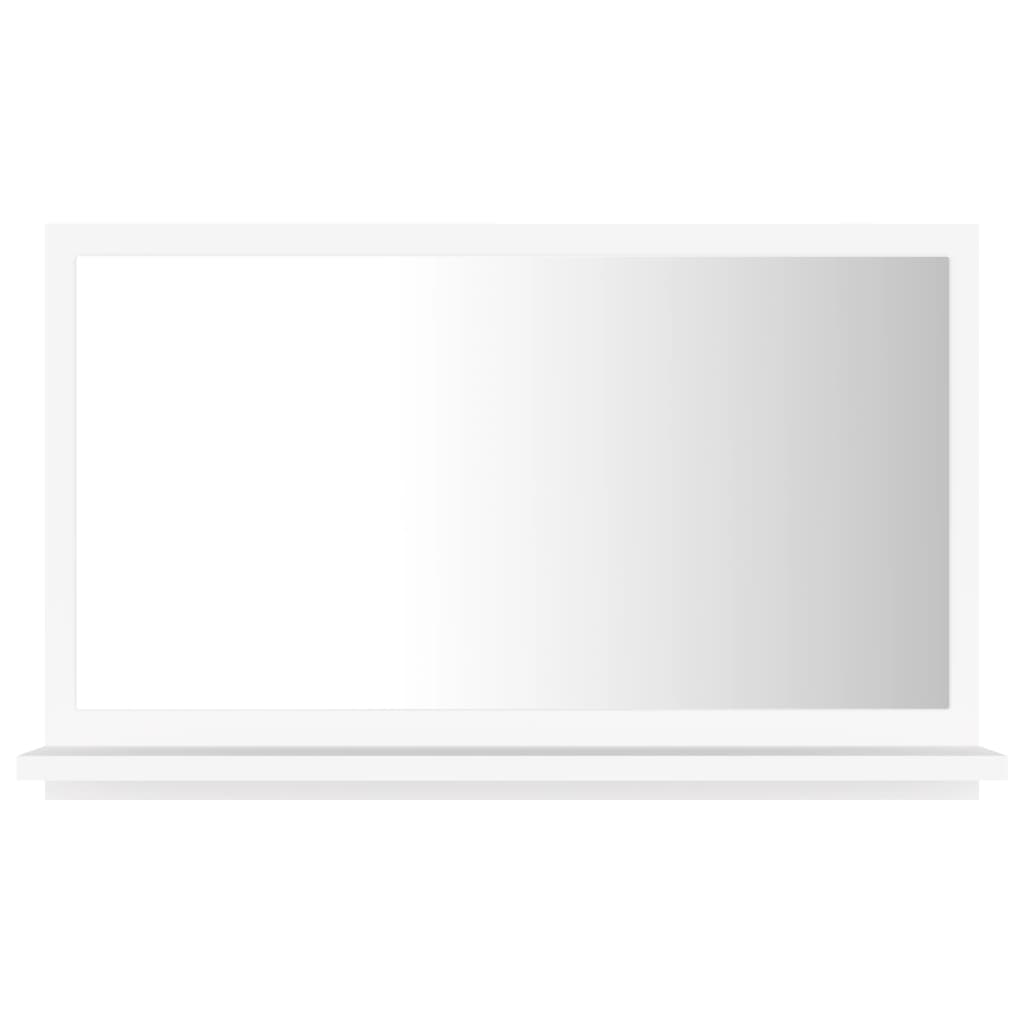 804562 vidaXL Bathroom Mirror White 60x10,5x37 cm Chipboard