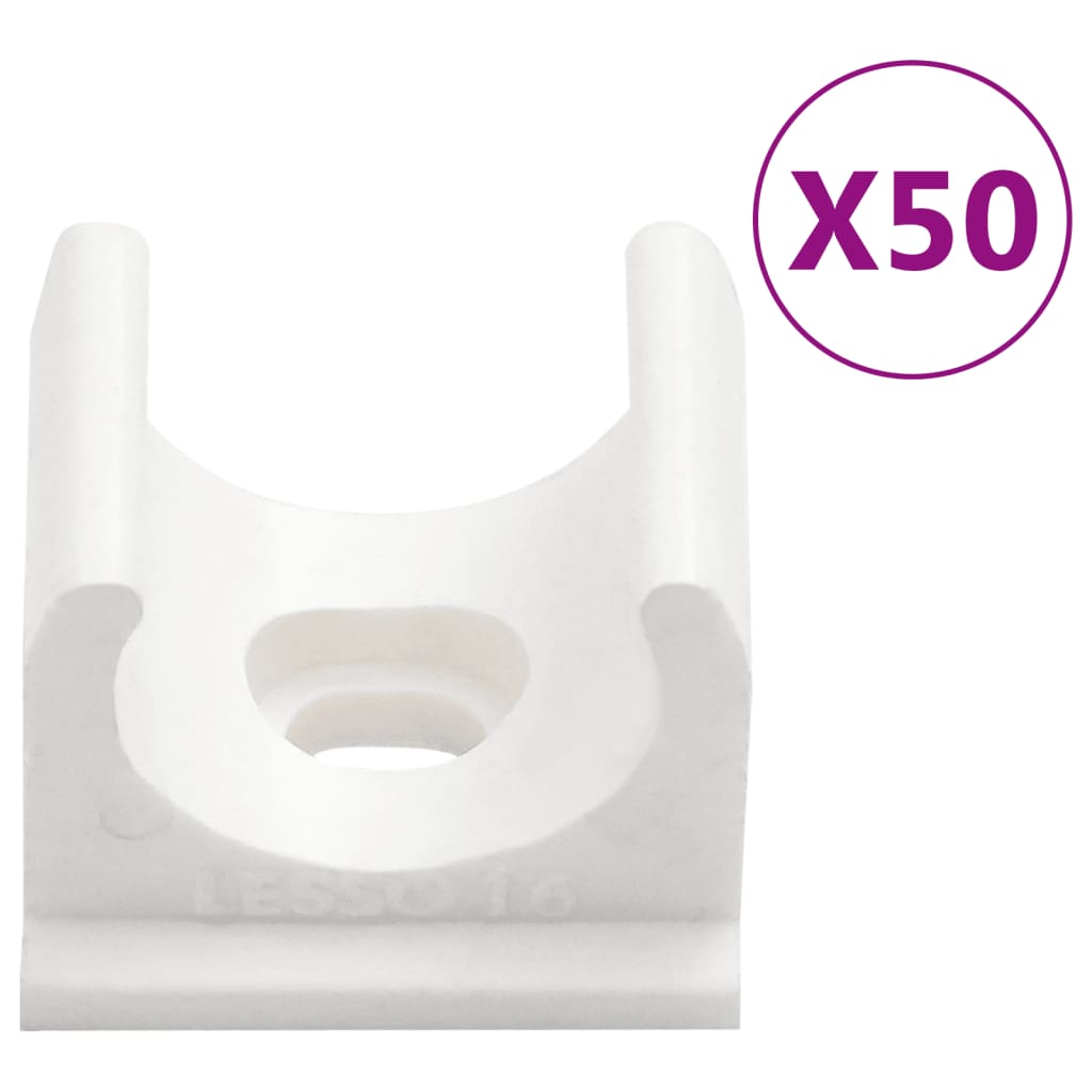 vidaXL Kapalstokkar með Klemmum Ø16 mm 30 m PVC