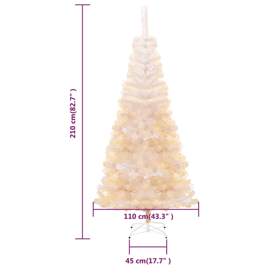 vidaXL Gervijólatré með Litríkum Greinum Hvítt 210 cm PVC