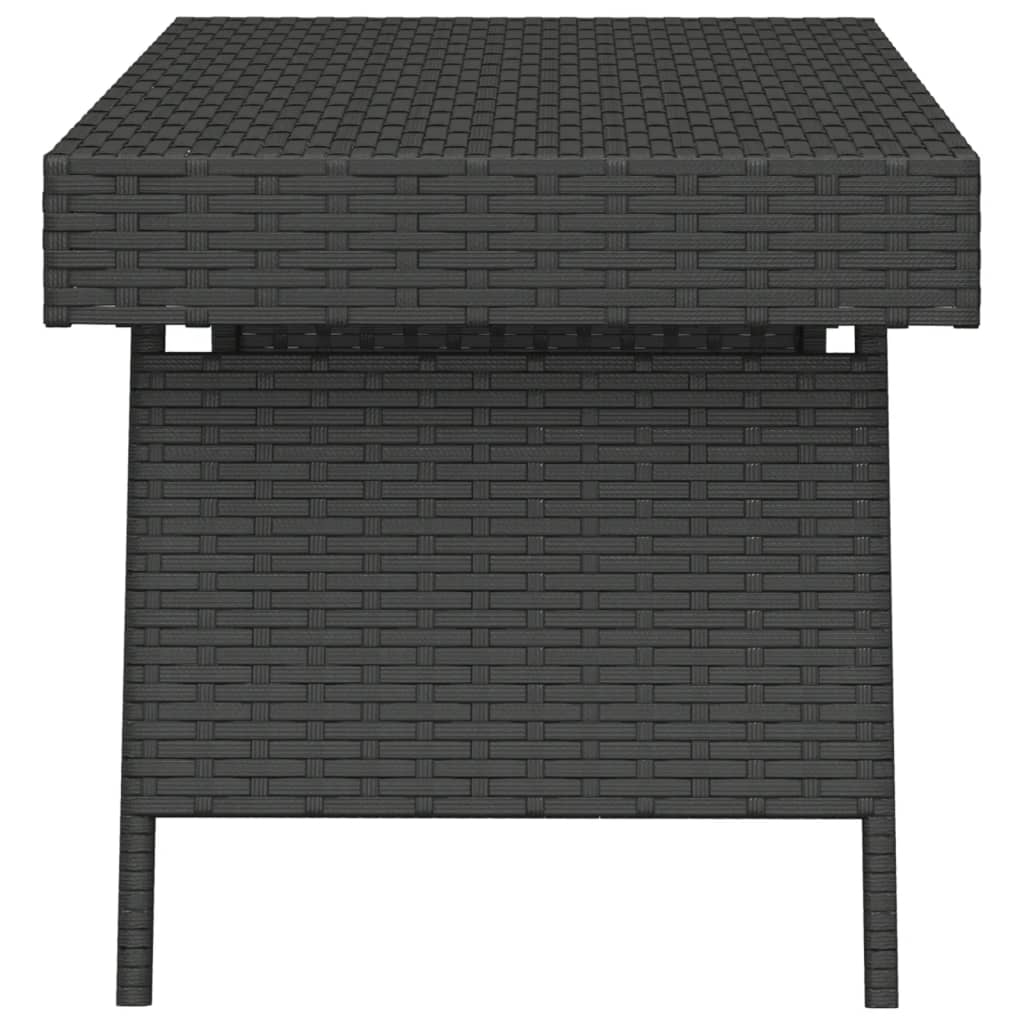 vidaXL Felli Hliðarborð Svart 60x40x38 cm Pólýrattan