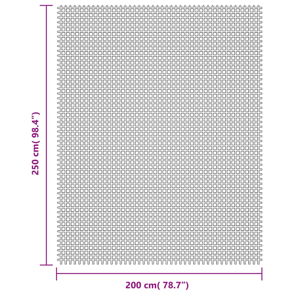 vidaXL Útilegumotta krem 2,5x2 m