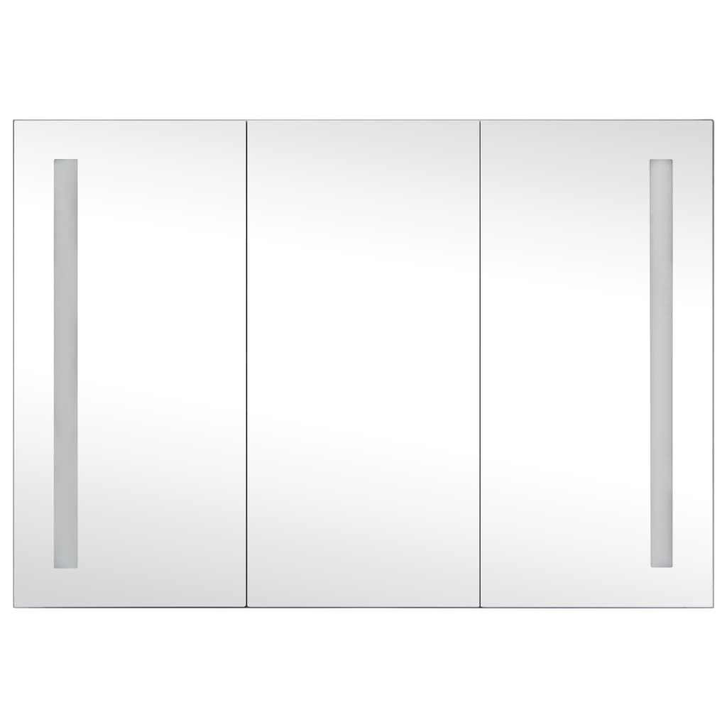 325544 vidaXL LED Bathroom Mirror Cabinet 89x14x62 cm