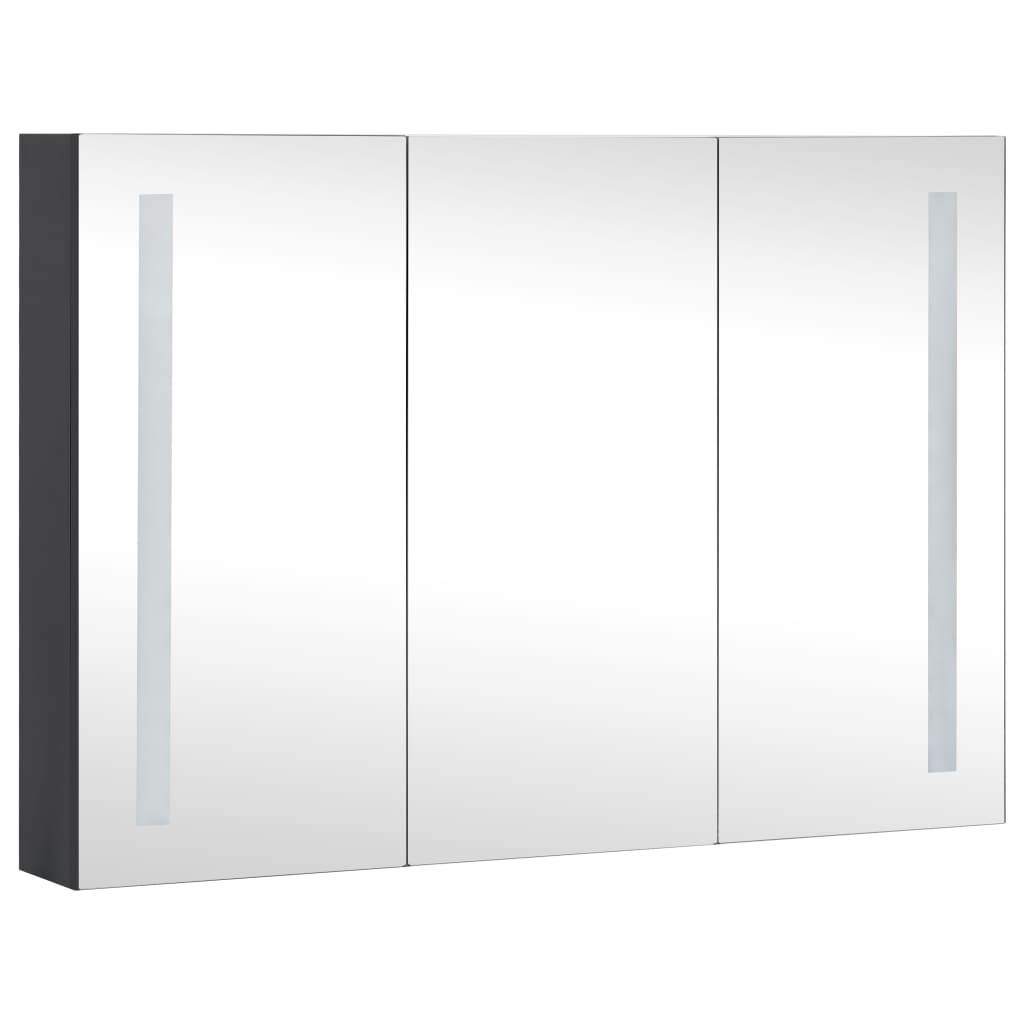 325544 vidaXL LED Bathroom Mirror Cabinet 89x14x62 cm