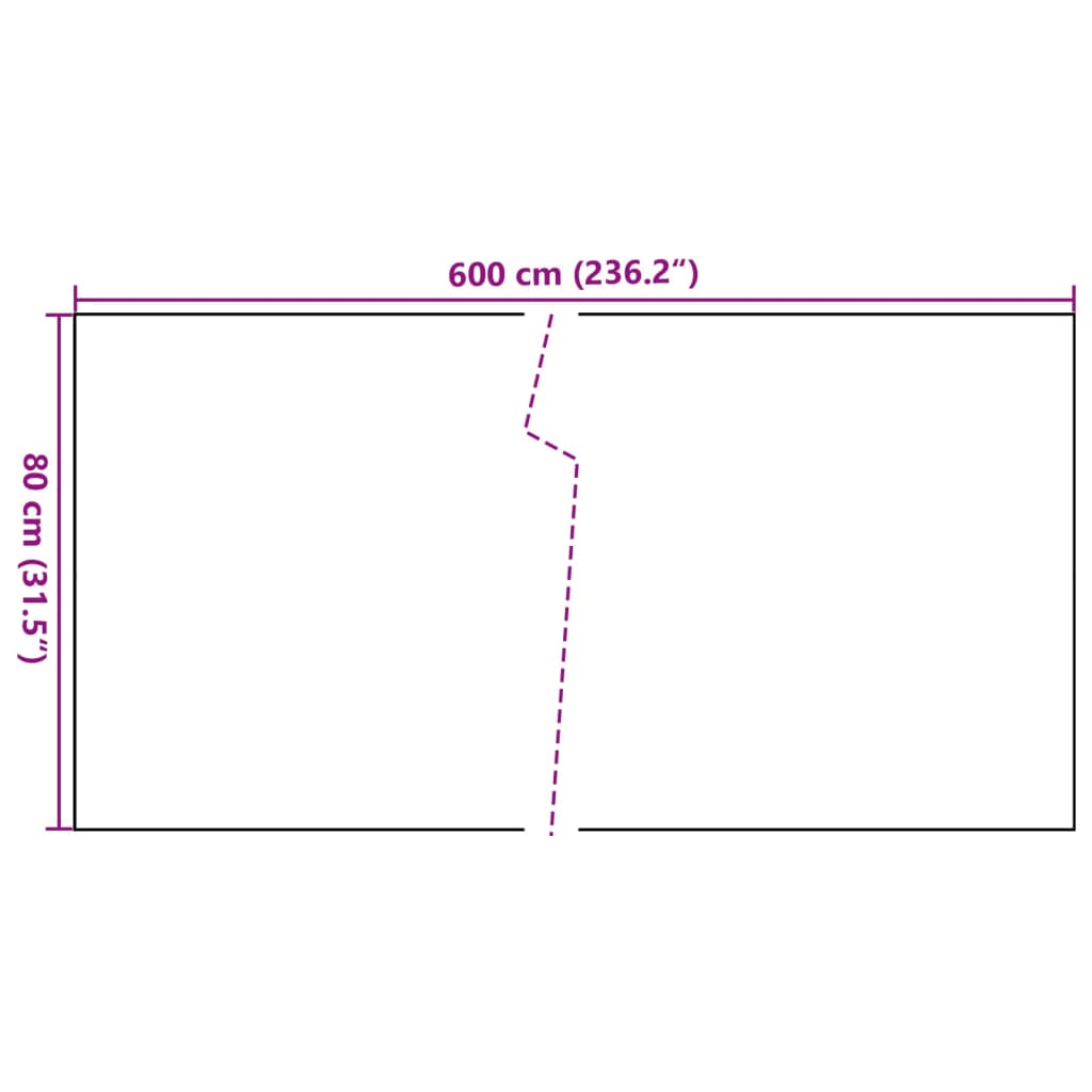 vidaXL Svalaskilrúm Reykgrátt 600x80 cm Pólýrattan