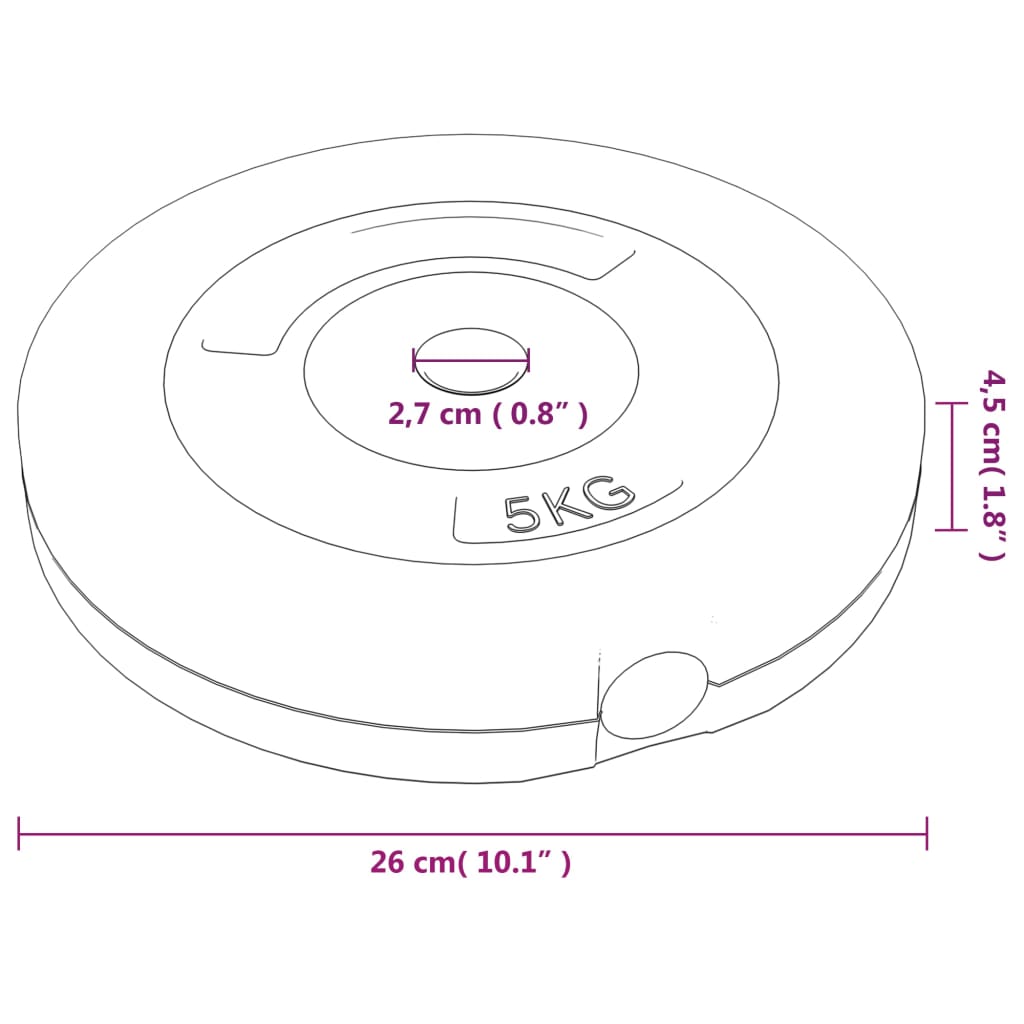 vidaXL Lóðaplötur 4 stk. 30 kg Steyptar