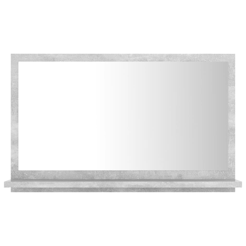 804566 vidaXL Bathroom Mirror Concrete Grey 60x10,5x37 cm Chipboard