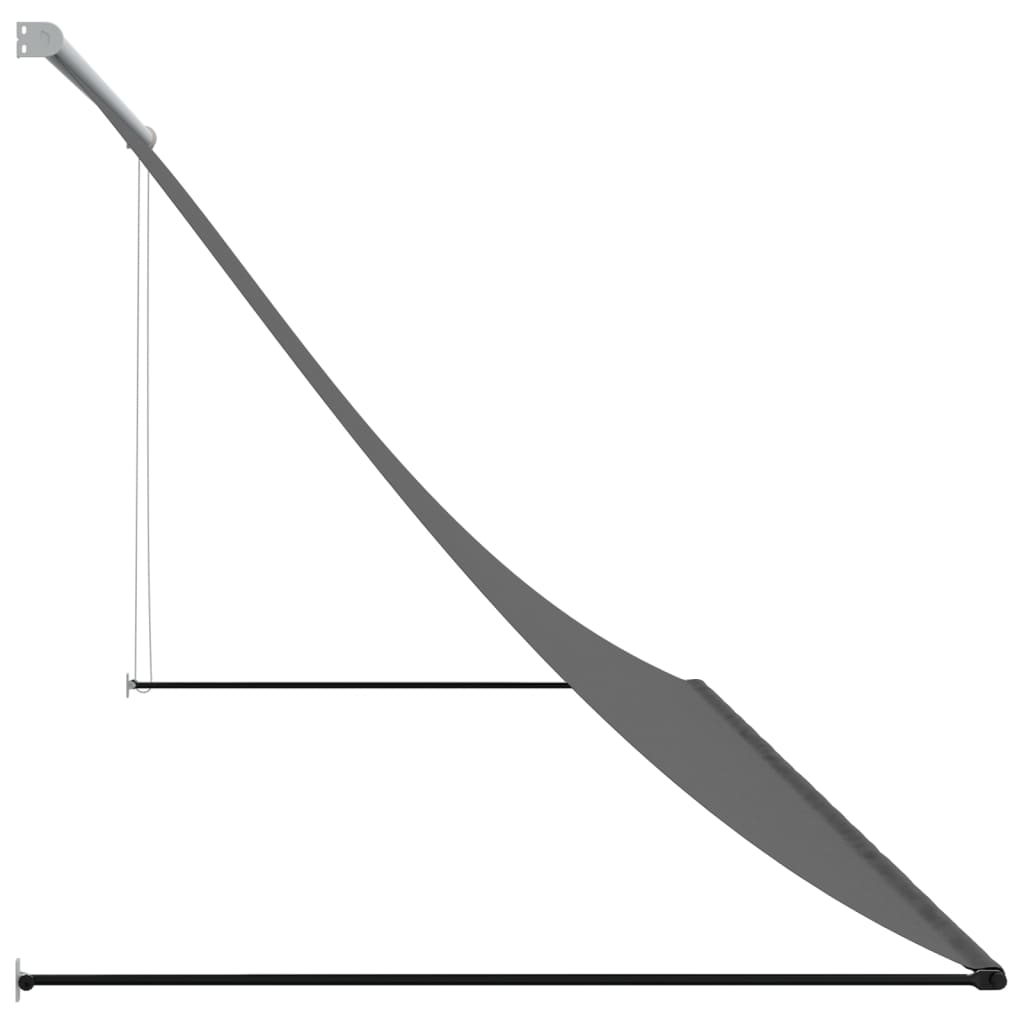 vidaXL Útdraganleg Markísa 300x150 cm Reykgrátt Efni og Stál