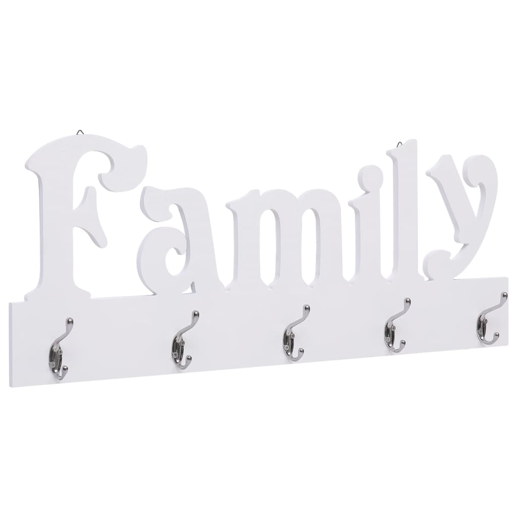 vidaXL Vegghengt Fatahengi FAMILY 74x29,5 cm