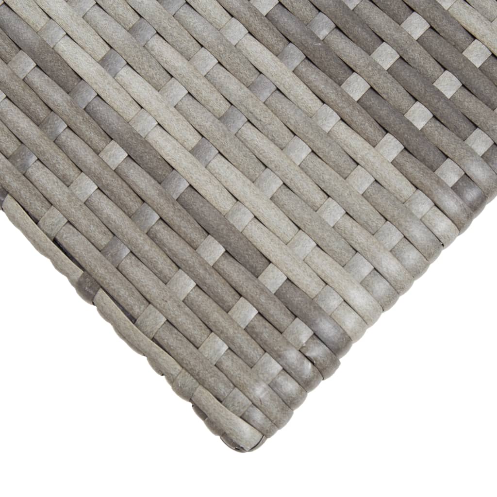 vidaXL Garðborð Grátt 50x50x47 cm Pólýrattan